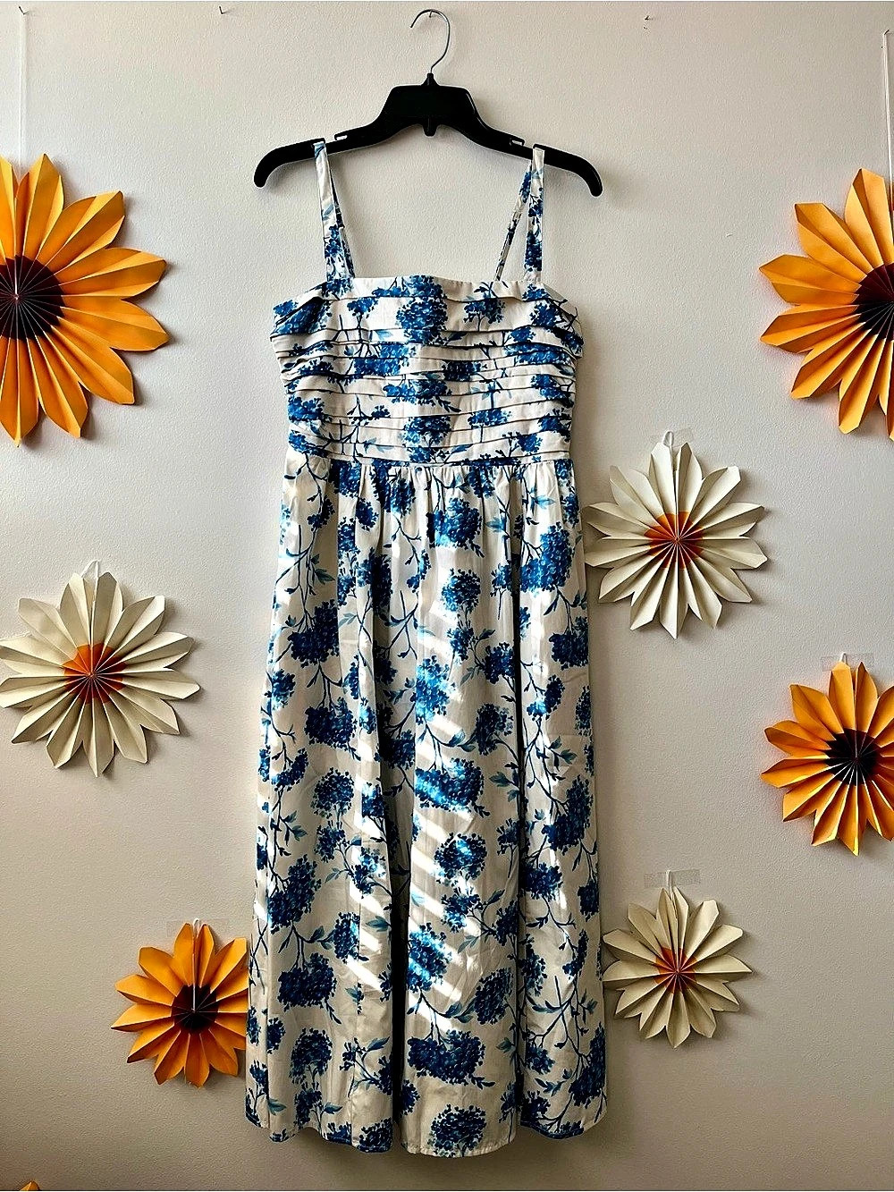 Abercrombie & Fitch Blue and White Emerson Maxi Dress M